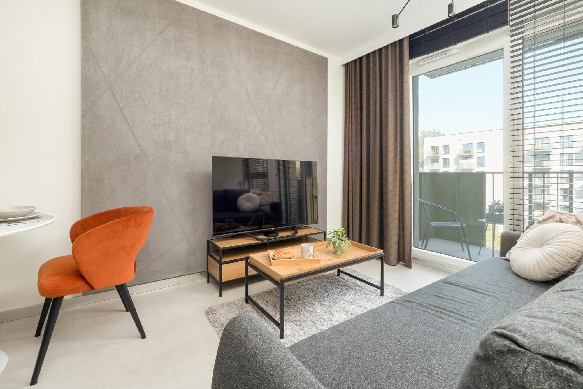 Luksusowe Studio W Lodzi Z Biurkiem, Balkonem I Klimatyzatorem By Renters Prestige Exterior photo